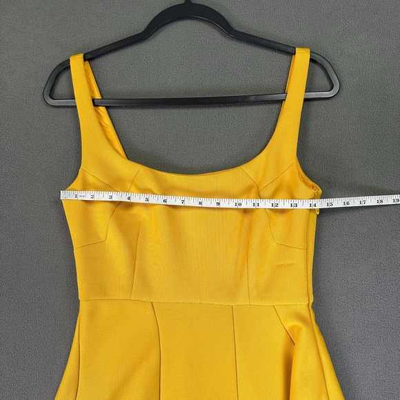 Esteban Cortazar Dress Womens Size 2 Yellow Fit Flare 60s 50s Retro Style - Picture 9 of 11